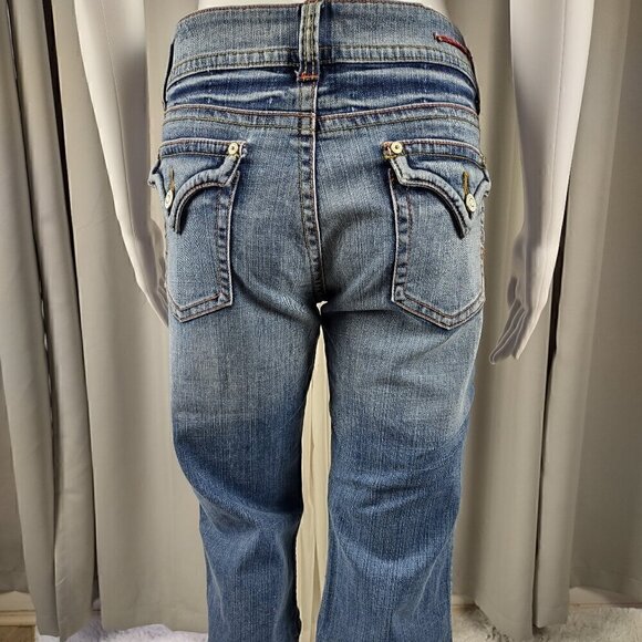 Vigoss Womens Cotton Blend 5 Pocket Blue Capri Jeans Style C1817J Size 11 - Picture 4 of 12